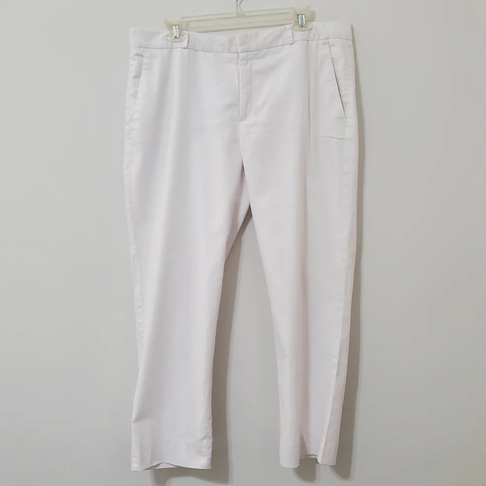 Banana Republic Avery Linen Blend Straight Crob Leg Lined Pants  14